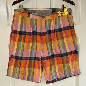 Vintage Plaid Duck Head Shorts Men’s Waist 34 100% Cotton